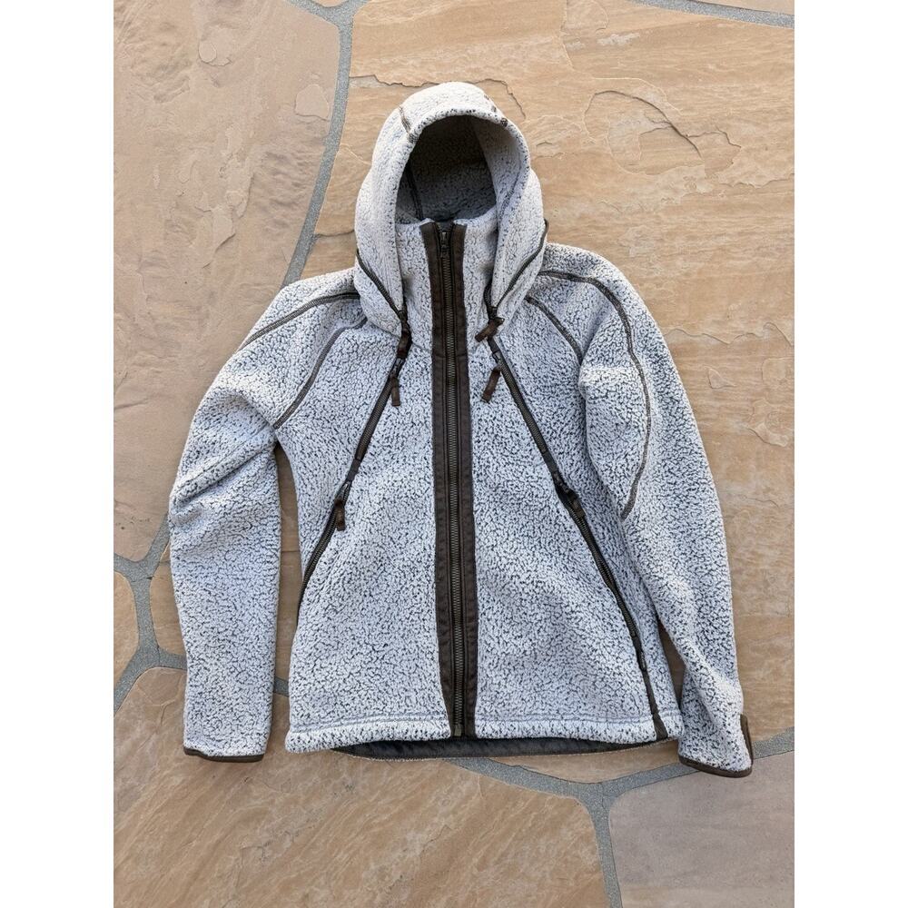 Kuhl Flight Sherpa Fleece Full Zip Hooded Jacket Women's M Gorpcore